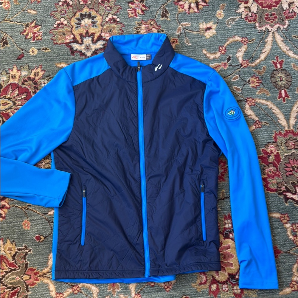 KJUS Radiation Jacket from Castle Pines Golf club. Blue Full-Zip Jacket. Large.